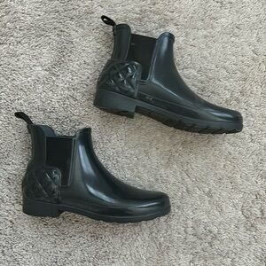 Hunter Boots Dark Blue Ankle Height Size 7